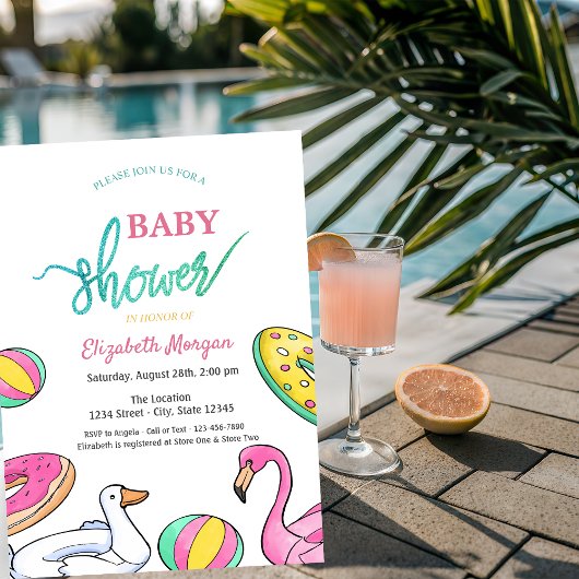 Summer Pool Party Einladung