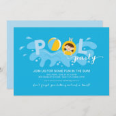 Summer Pool Party Einladung (Vorne/Hinten)