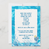 Summer Pool Party Einladung (Rückseite)