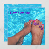 Summer Pool Party Einladung (Vorne/Hinten)