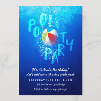 Summer Pool Party Einladungen