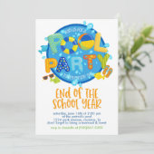 Summer Pool Party, Ende des Schuljahres Party Einladung (Stehend Vorderseite)