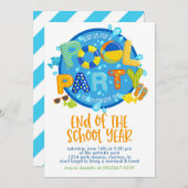 Summer Pool Party, Ende des Schuljahres Party Einladung (Vorne/Hinten)