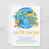 Summer Pool Party, Ende des Schuljahres Party Einladung (Vorderseite)