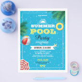 Summer Pool Party Flyer (Einzeln)