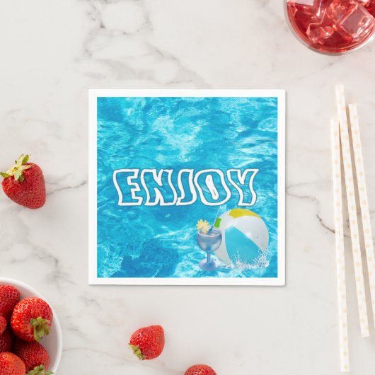 Summer Pool Party Fun Napkins Serviette (Beispiel)