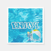Summer Pool Party Fun Napkins Serviette (Vorderseite)