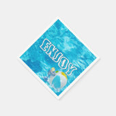 Summer Pool Party Fun Napkins Serviette (Ecke)