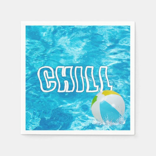 Summer Pool Party Fun Napkins Serviette (Vorderseite)