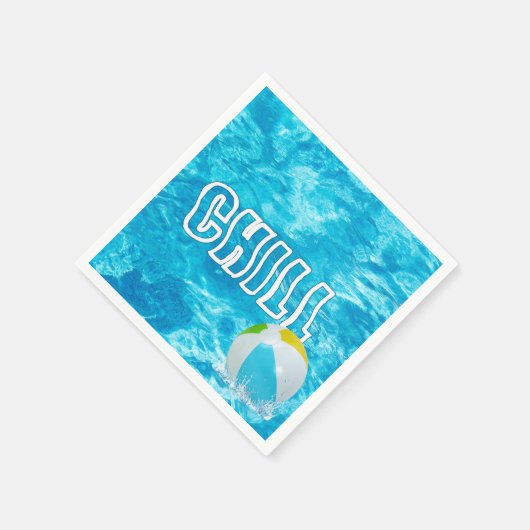 Summer Pool Party Fun Napkins Serviette (Ecke)