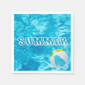 Summer Pool Party Fun Napkins Serviette (Vorderseite)