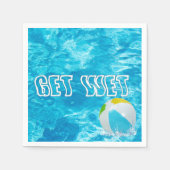 Summer Pool Party Fun Napkins Serviette (Vorderseite)