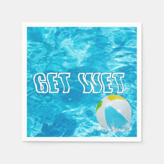 Summer Pool Party Fun Napkins Serviette (Vorderseite)
