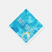Summer Pool Party Fun Napkins Serviette (Ecke)