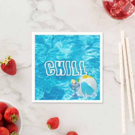 Summer Pool Party Fun Napkins Serviette (Beispiel)