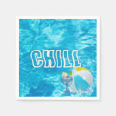 Summer Pool Party Fun Napkins Serviette (Vorderseite)