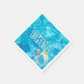 Summer Pool Party Fun Napkins Serviette (Ecke)