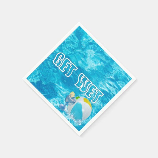 Summer Pool Party Fun Napkins Serviette (Ecke)