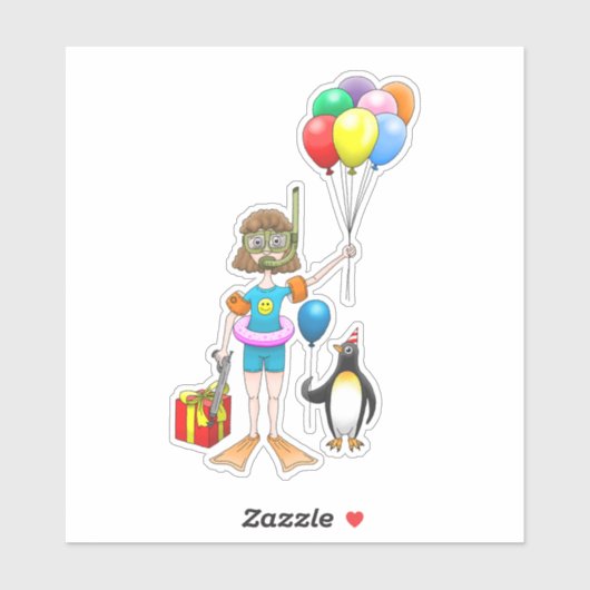 Summer Pool Party Geburtstag Aufkleber (Blatt)