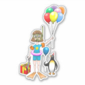 Summer Pool Party Geburtstag Aufkleber (Vorderseite)