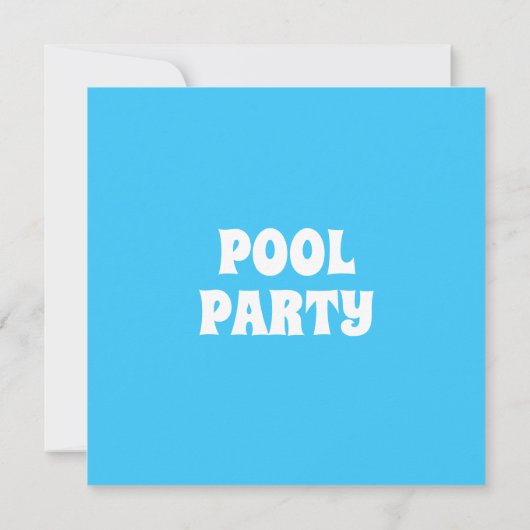 Summer Pool Party Geburtstag Einladung (Rückseite)