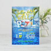 Summer Pool Party Geburtstag Einladung (Stehend Vorderseite)