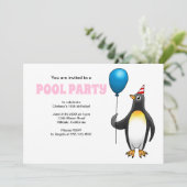 Summer Pool Party Geburtstag Einladung (Stehend Vorderseite)