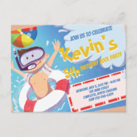 Summer Pool Party Geburtstag Einladung