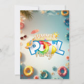  Summer Pool Party Invitation Einladung (Rückseite)