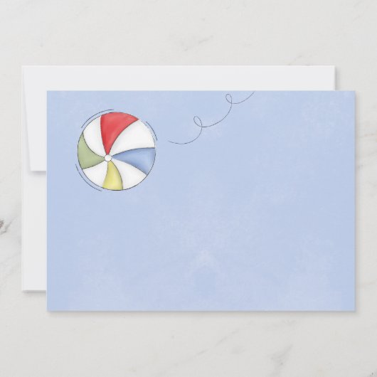 Summer Pool Party Niedlich Custom Einladung (Rückseite)