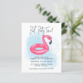 Summer Pool Party Pink Flamingo Teen Geburtstag (Stehend Vorderseite)