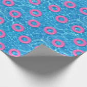 Summer Pool Party Rosa Schwimmbad Schwimmbad Schwi Geschenkpapier (Ecke)