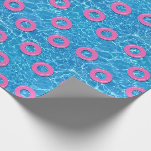 Summer Pool Party Rosa Schwimmbad Schwimmbad Schwi Geschenkpapier (Ecke)