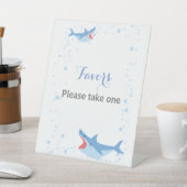 Summer Pool Party Shark Float Guest Book Geburtsta Sockelschild (In SItu)