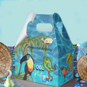 Summer Pool Party Tropical Birthday Geschenkschachtel