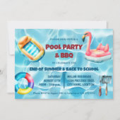 Summer Pool Party und GRILLEN Einladung (Vorderseite)
