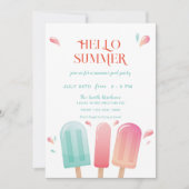 Summer Pool Partys Backyard GRILLEN Bash Einladung (Vorderseite)