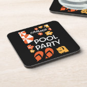 Summer Pool Partys Getränkeuntersetzer (Linke Seite)