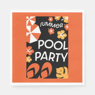 Summer Pool Partys Serviette