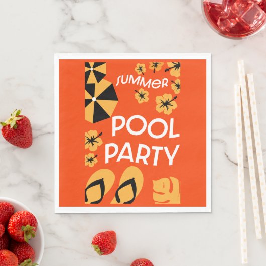 Summer Pool Partys Serviette (Beispiel)