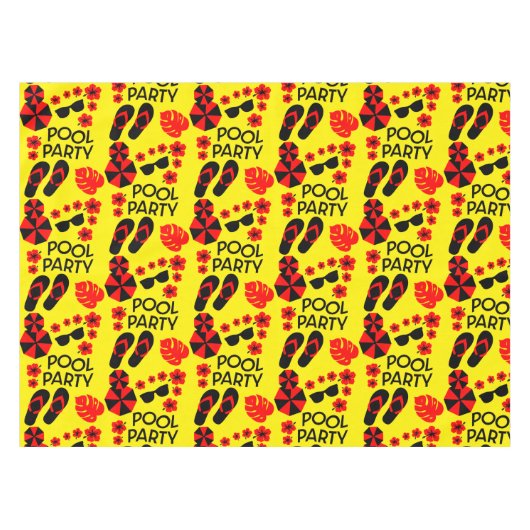 Summer Pool Partys Tischdecke (Vorderseite (Horizontal))