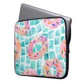 Summer Pool schwimmt Wasserfarbe Mosaik Laptopschutzhülle (Vorderseite Links)
