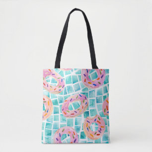 Summer Pool schwimmt Wasserfarbe Mosaik Tasche