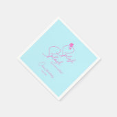 Summer Pool Simple Girl Mermaid Geburtstag Serviette (Ecke)