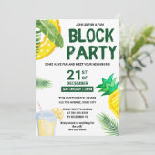 Summer Pool Snack Picknick Spaß Nachbarn Block Par Einladung (Stehend Vorderseite)