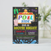 Summer Pool Tauchen in Party Einladung (Stehend Vorderseite)