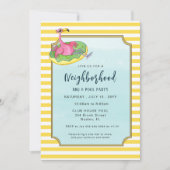 Summer Pool und Block Party Einladung (Vorderseite)