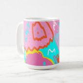 Summer Poolside Vibes Abstrakte Kunst Kaffeetasse (Vorderseite Links)