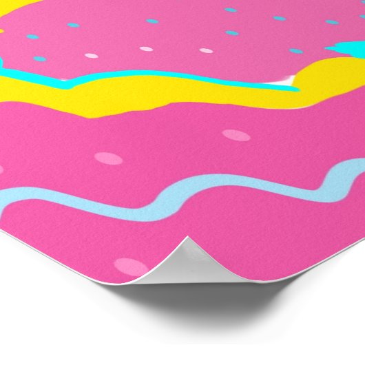 Summer Poolside Vibes Abstrakte Kunst Poster (Ecke)