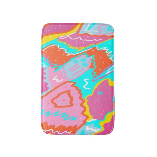 Summer Poolvibes Abstrakt Print Badematte (Vorderseite Vertikal)